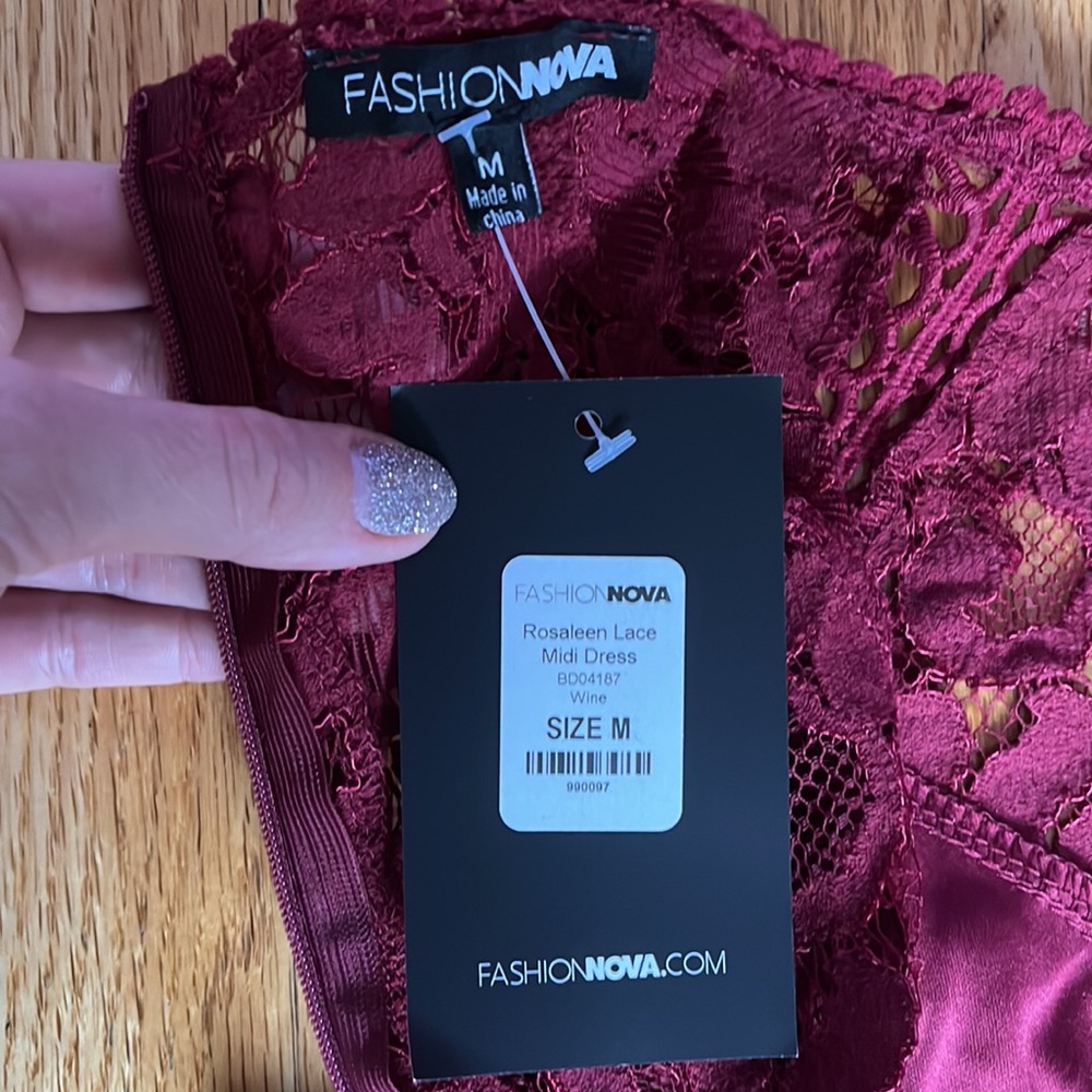 Fashion Nova Rosaleen Lace Midi Dress - Picture 11 of 14